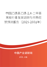 中國乙酰基乙酰-2,4-二甲基苯胺行業發展調研與市場前景預測報告（2025-2031年）