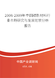 2008-2009年中國磁性材料行業市場研究與發展前景分析報告