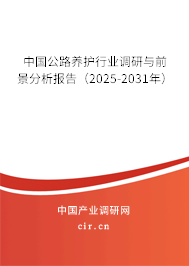 中國公路養護行業調研與前景分析報告（2025-2031年）
