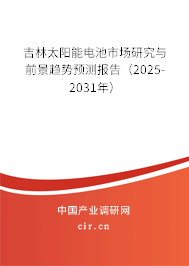 吉林太陽(yáng)能電池市場(chǎng)研究與前景趨勢(shì)預(yù)測(cè)報(bào)告（2025-2031年）