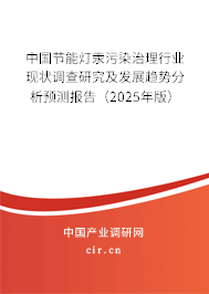中國節能燈汞污染治理行業現狀調查研究及發展趨勢分析預測報告（2025年版）
