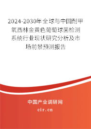 2024-2030年全球與中國耐甲氧西林金黃色葡萄球菌檢測系統(tǒng)行業(yè)現(xiàn)狀研究分析及市場前景預(yù)測報(bào)告