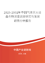 2025-2031年中國氣體滅火設備市場深度調查研究與發展趨勢分析報告