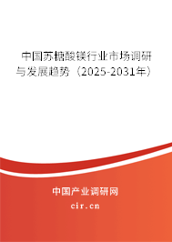 中國蘇糖酸鎂行業市場調研與發展趨勢（2025-2031年）