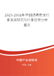2025-2031年中國透明尼龍行業發展研究與行業前景分析報告