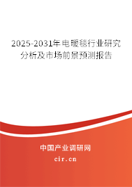 2025-2031年電暖毯行業研究分析及市場前景預測報告
