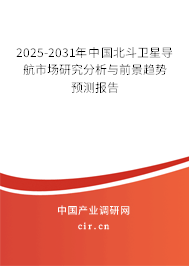 2025-2031年中國北斗衛星導航市場研究分析與前景趨勢預測報告