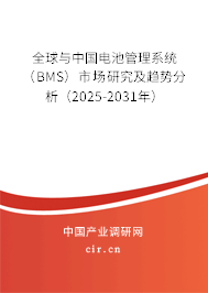 全球與中國電池管理系統（BMS）市場研究及趨勢分析（2025-2031年）