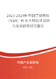 2023-2029年中國丁腈橡膠（NBR）粉末市場現狀調研與發展趨勢研究報告