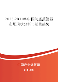 2024-2030年中國防盜報警器市場現(xiàn)狀分析與前景趨勢