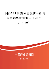 中國GPS防盜發展現狀分析與前景趨勢預測報告（2025-2031年）