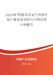 2025年中國海洋油氣資源開發行業發展調研與市場前景分析報告