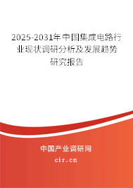 2025-2031年中國集成電路行業(yè)現(xiàn)狀調(diào)研分析及發(fā)展趨勢研究報(bào)告