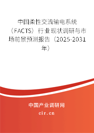中國(guó)柔性交流輸電系統(tǒng)（FACTS）行業(yè)現(xiàn)狀調(diào)研與市場(chǎng)前景預(yù)測(cè)報(bào)告（2025-2031年）