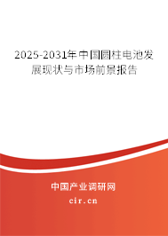 2025-2031年中國圓柱電池發展現狀與市場前景報告