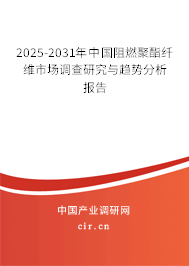 2025-2031年中國(guó)阻燃聚酯纖維市場(chǎng)調(diào)查研究與趨勢(shì)分析報(bào)告