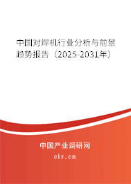 中國對焊機行業分析與前景趨勢報告（2025-2031年）