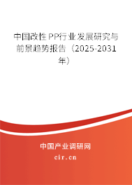 中國改性PP行業發展研究與前景趨勢報告（2025-2031年）