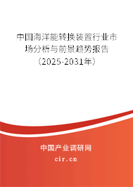 中國海洋能轉換裝置行業市場分析與前景趨勢報告（2025-2031年）