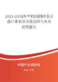 2024-2030年中國晶圓制造設(shè)備行業(yè)發(fā)展深度調(diào)研與未來趨勢報(bào)告