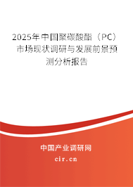 2025年中國聚碳酸酯（PC）市場現狀調研與發展前景預測分析報告