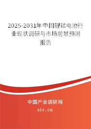 2025-2031年中國鋰錳電池行業現狀調研與市場前景預測報告