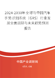 2024-2030年全球與中國(guó)汽車(chē)手勢(shì)識(shí)別系統(tǒng)（GRS）行業(yè)發(fā)展全面調(diào)研與未來(lái)趨勢(shì)預(yù)測(cè)報(bào)告