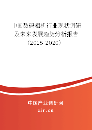 中國數(shù)碼相機行業(yè)現(xiàn)狀調(diào)研及未來發(fā)展趨勢分析報告（2015-2020）
