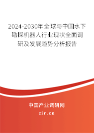 2024-2030年全球與中國水下勘探機器人行業現狀全面調研及發展趨勢分析報告