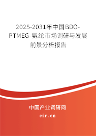 2025-2031年中國BDO-PTMEG-氨綸市場調研與發展前景分析報告