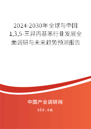 2024-2030年全球與中國(guó)1,3,5-三異丙基苯行業(yè)發(fā)展全面調(diào)研與未來趨勢(shì)預(yù)測(cè)報(bào)告