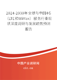 2024-2030年全球與中國4G（LTE和WiMax）服務行業現狀深度調研與發展趨勢預測報告