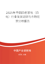 2025年中國白色家電（白電）行業發展調研與市場前景分析報告