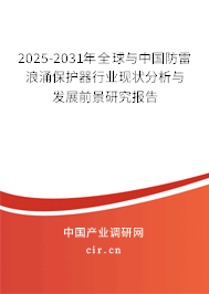 2025-2031年全球與中國防雷浪涌保護器行業現狀分析與發展前景研究報告