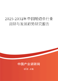 2025-2031年中國暖邊條行業調研與發展趨勢研究報告
