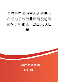 全球與中國汽車無鑰匙進入和起動系統行業調研及前景趨勢分析報告（2025-2031年）