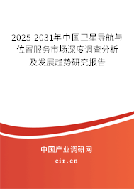 2025-2031年中國衛星導航與位置服務市場深度調查分析及發展趨勢研究報告