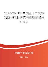 2025-2031年中國正十二硫醇(NDM)行業研究與市場前景分析報告