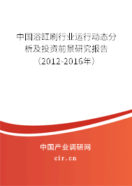 中國浴缸刷行業運行動態分析及投資前景研究報告（2012-2016年）