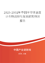 2025-2031年中國半導體溫度計市場調研與發展趨勢預測報告