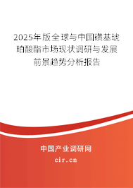 2024年版全球與中國磺基琥珀酸酯市場現狀調研與發展前景趨勢分析報告
