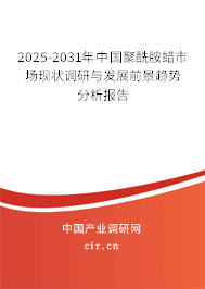 2025-2031年中國聚酰胺蠟市場現狀調研與發展前景趨勢分析報告