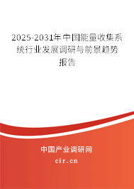 2025-2031年中國能量收集系統行業發展調研與前景趨勢報告