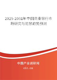 2025-2031年中國商業銀行市場研究與前景趨勢預測