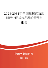 2025-2031年中國搖擺式油泵浦行業現狀與發展前景預測報告