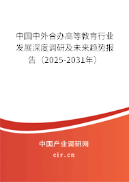 中國中外合辦高等教育行業發展深度調研及未來趨勢報告（2025-2031年）