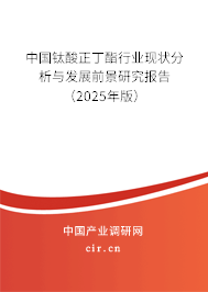 中國鈦酸正丁酯行業現狀分析與發展前景研究報告（2025年版）