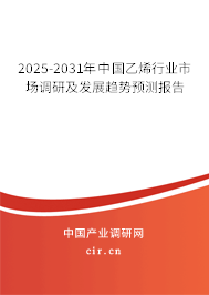 2025-2031年中國乙烯行業市場調研及發展趨勢預測報告