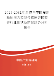 2025-2031年全球與中國車用輪胎壓力監(jiān)測傳感器更換套件行業(yè)現(xiàn)狀及前景趨勢分析報告