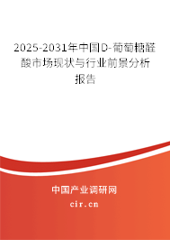 2025-2031年中國D-葡萄糖醛酸市場現(xiàn)狀與行業(yè)前景分析報(bào)告